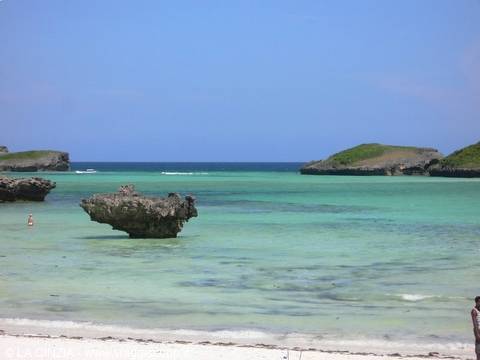 Watamu beach con la bassa marea