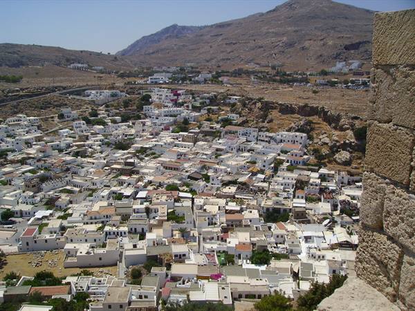 Lindos vista dall'Acropoli