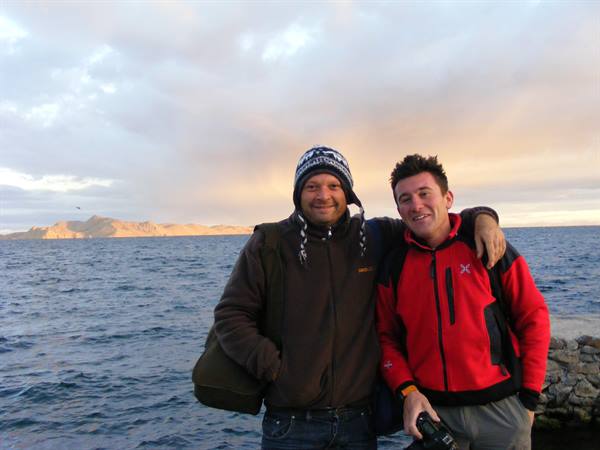 io e Gregorio sul lago Titicaca