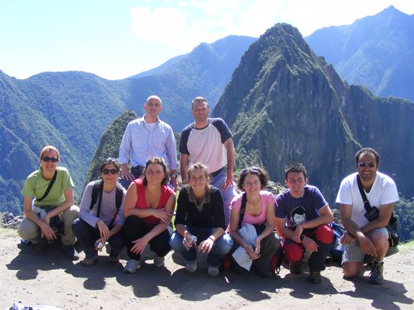 Il gruppo sul Machu Picchu