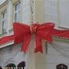 corte dietro la cattedrale di Tyn, ristorante ben infiocchettato per Natale REPUBBLICA CECA 
