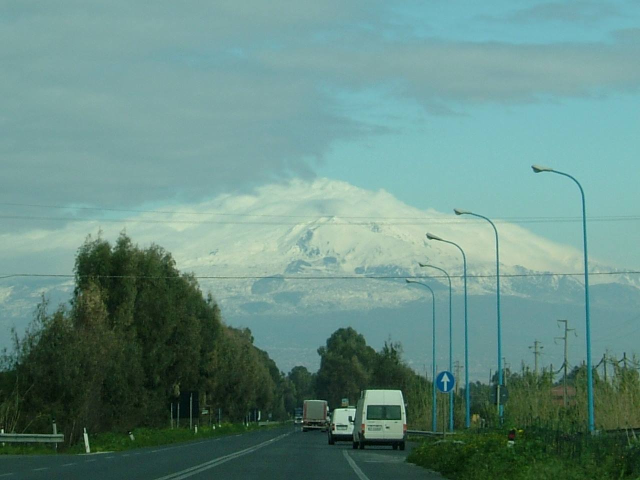 L'Etna dalla strada per Catania