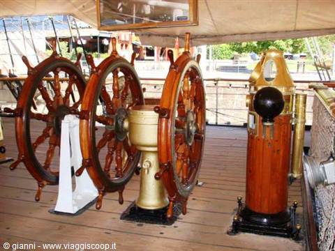 Nave scuola Presidente Sarmiento: il timone.