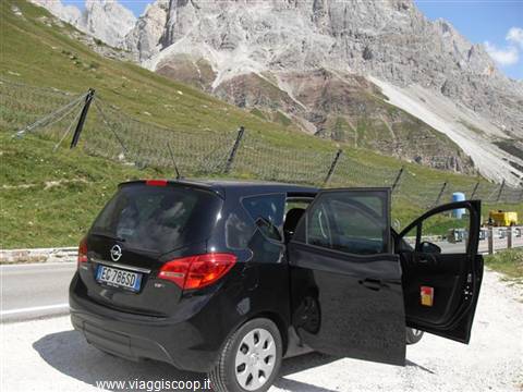 la nostra Meriva in giro per i monti