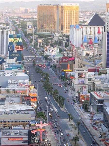 Las Vegas Strip dalla Tour Eiffel