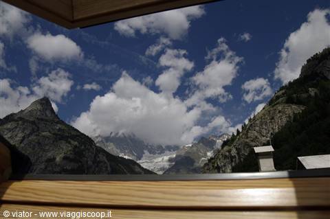 Vista dall'abbaino della mansarda