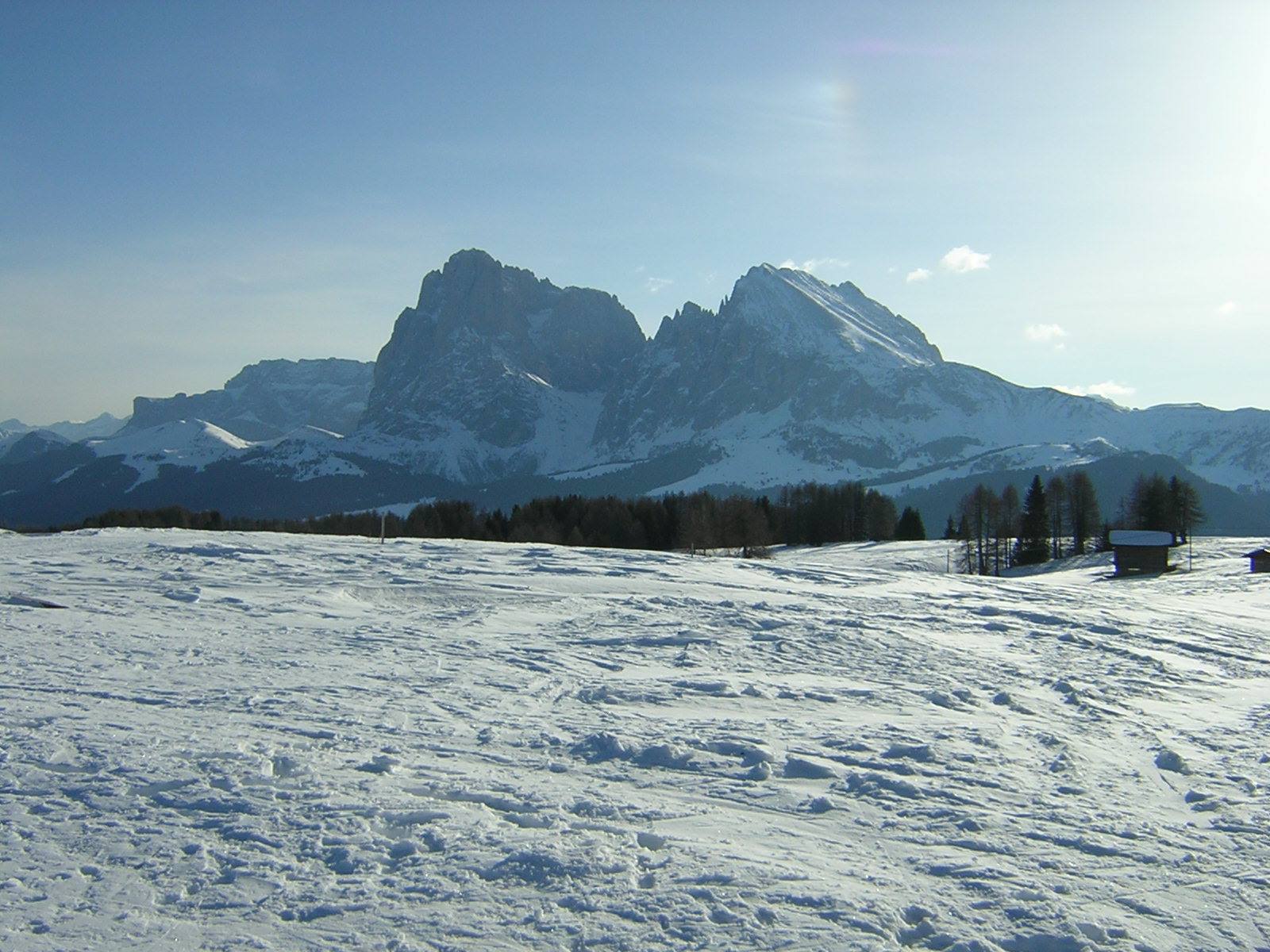IL SELLA RONDA VISTO DALLE PISTE DELL'ALPE DI SIUSI