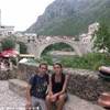 E SULLO SFONDO IL SIMBOLO DI MOSTAR . . . BOSNIA E HERZEGOWINA 