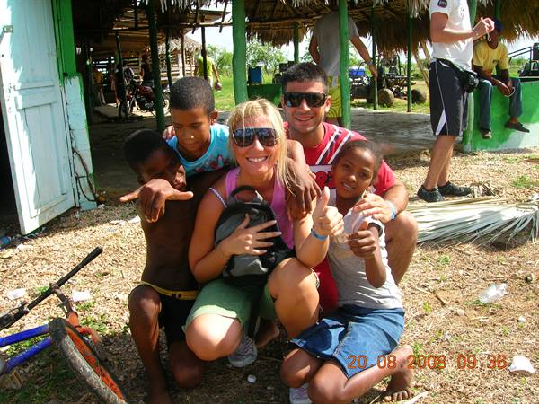 Con i bambini dominicani