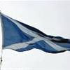 Scottish Flag at Urquhart castle REGNO UNITO 