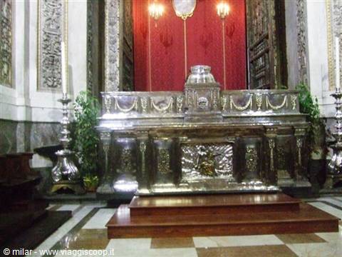 Cattedrale di Palermo: altare di SANTA ROSALIA.