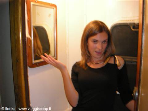 in bagno sul treno
