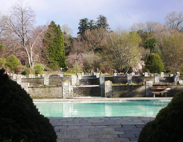 terrazzamenti con piscina