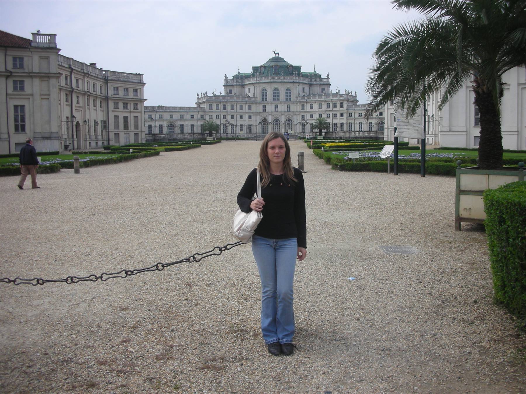 io e in sfondo palazzina di caccia di stupinigi