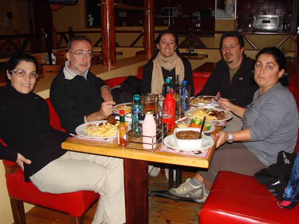 cena a Millelburg al ristorante del ns albergo il Karoo Country Inn Hotel