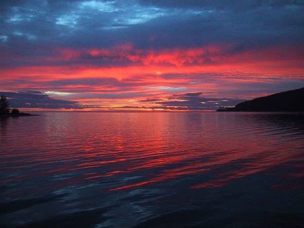 Tramonto da Raiatea