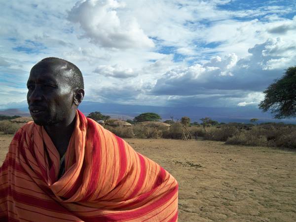 al villaggio Masai vicino al Kibu