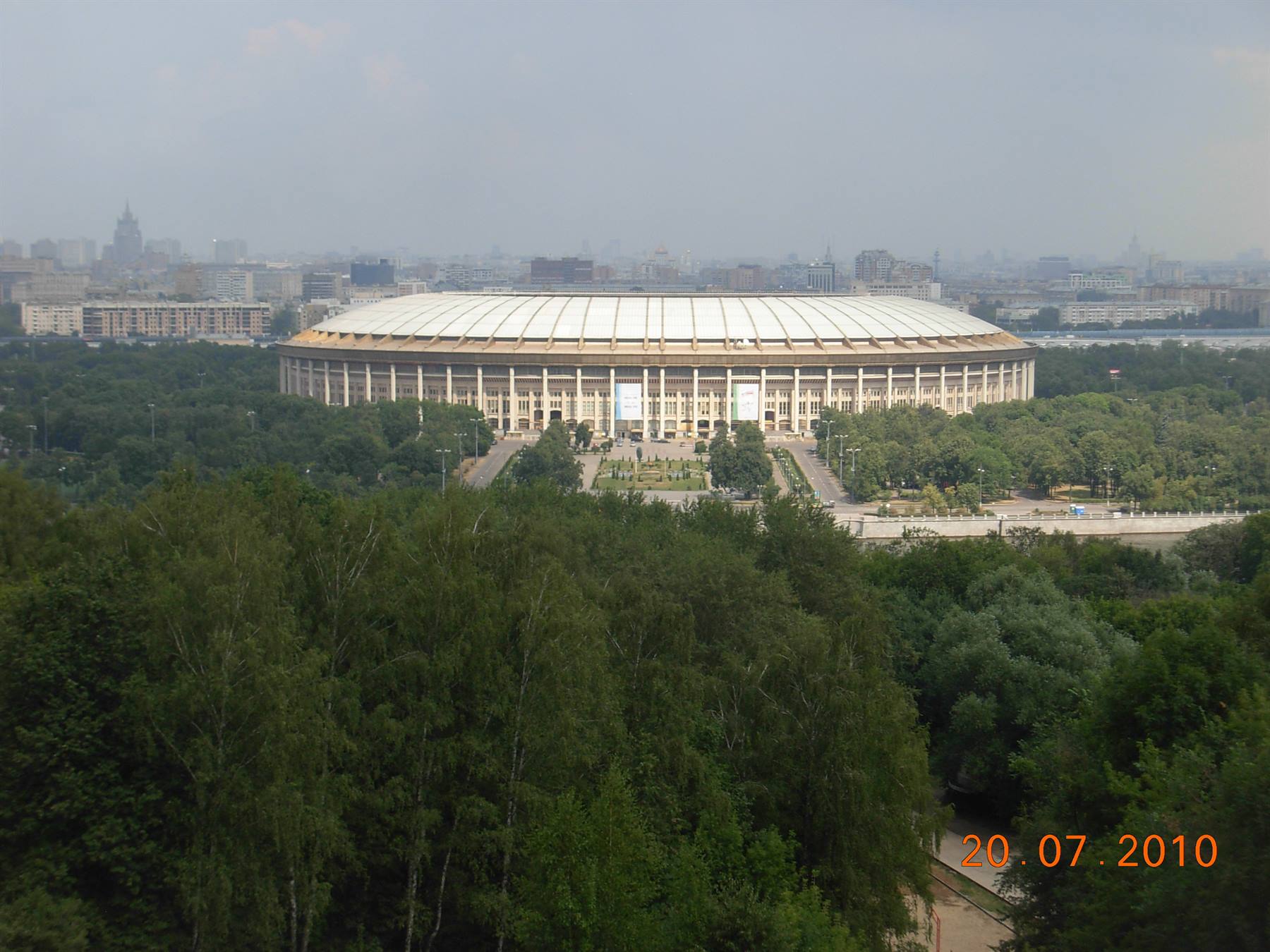 Mosca - vista dello stadio Luzhniki dal Vorobevye Gory