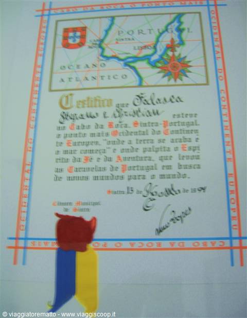 Capo de Roha - certificato