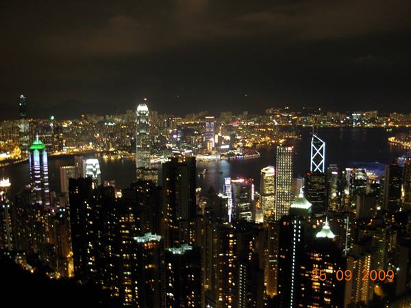 Hong Kong - vista dal Peak notturno