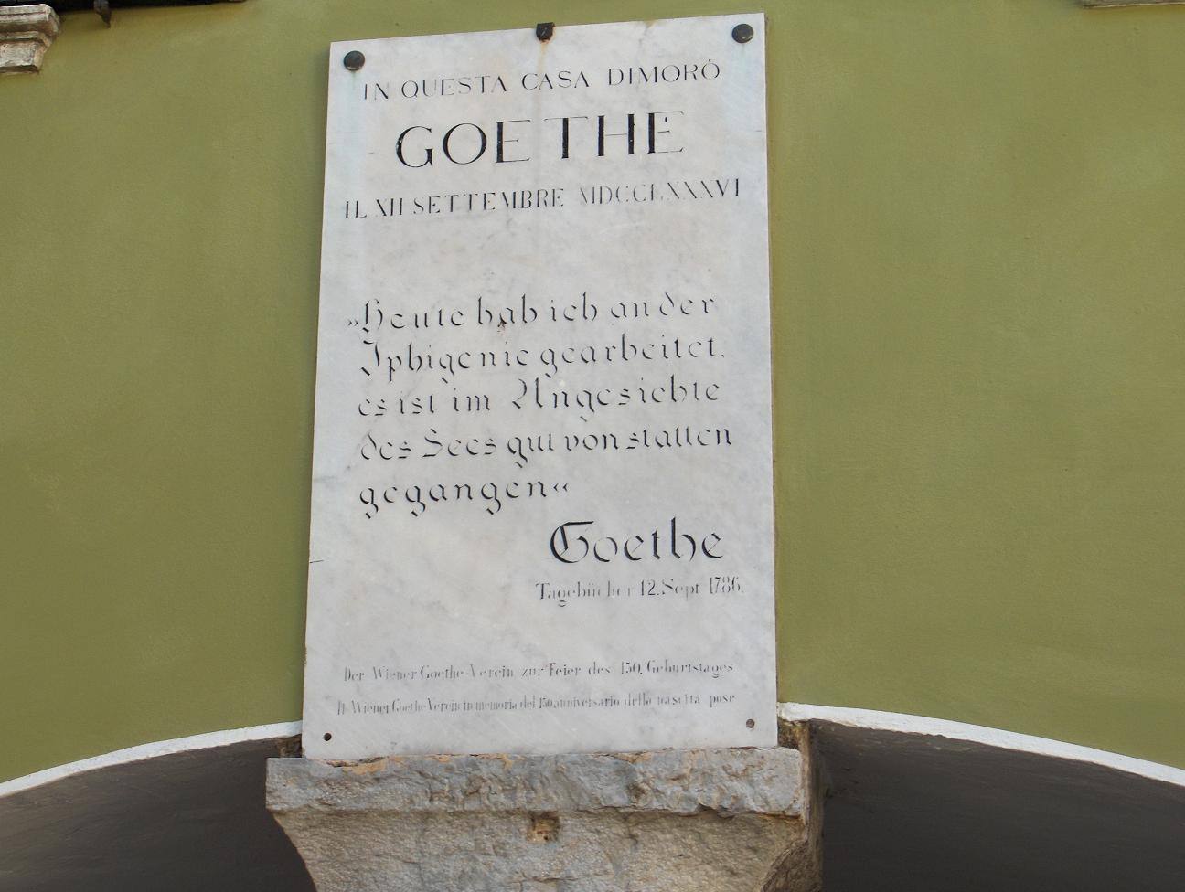 Casa dove dimorò Goethe