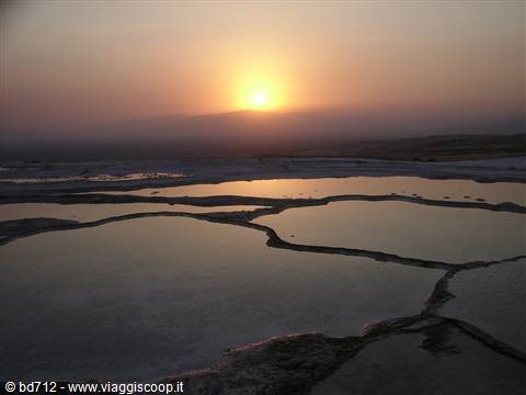 Tramonto sulle vasche