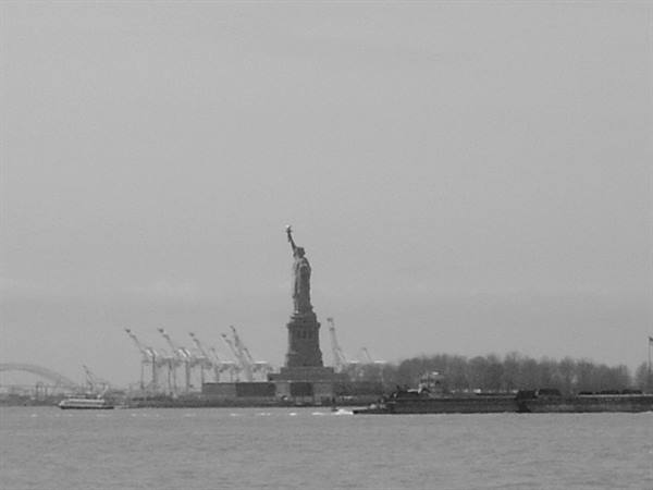 Liberty Island con la statua  