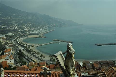 Mentone-veduta dal vecchio cimitero del castello