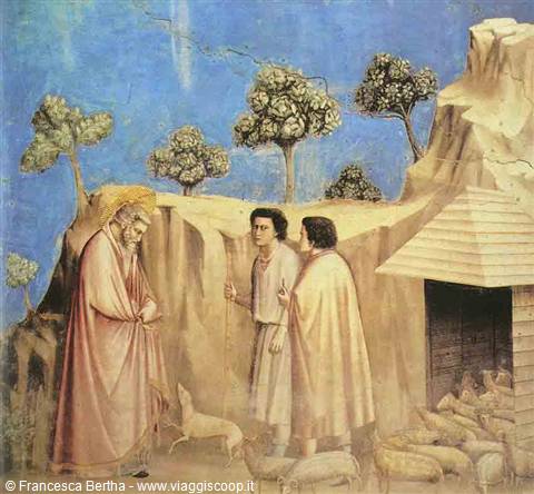 Un particolare degli affreschi di Giotto presso la Cappella degli Scrovegni