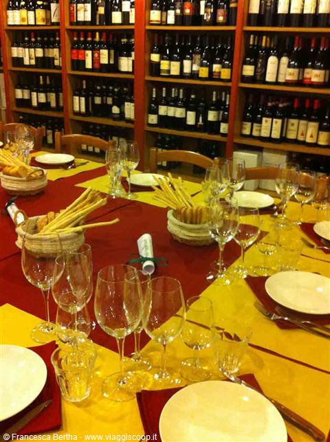 A tavola presso la Trattoria La Casa di Bacco