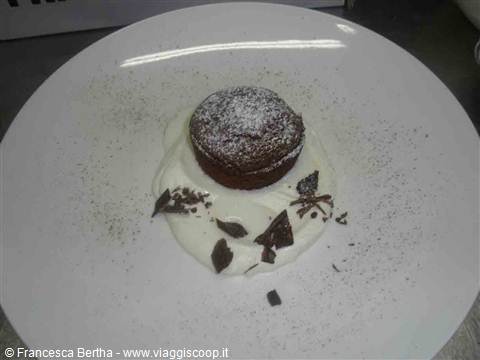 Uno sfizioso dolce della Trattoria La Casa di Bacco