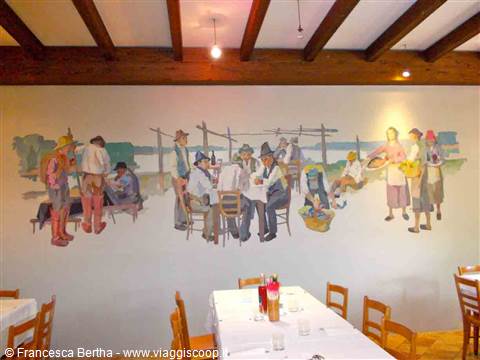 L'affresco di Giacomo Malfanti presso la Trattoria Da Cattivelli