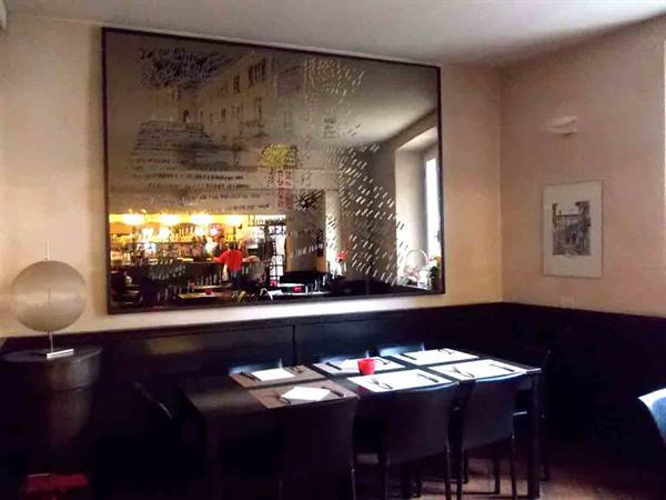 Nella sala del Ristorante Muntà di Ratt