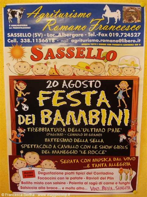 Allegria in fattoria alla Festa dei Bambini a Sassello (SV) – 20 agosto 2016