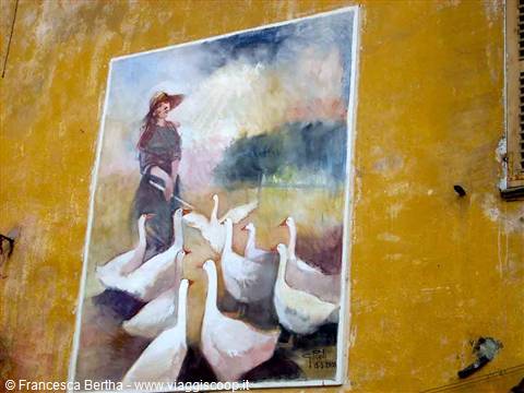 Un affresco a tema contadino a Salussola