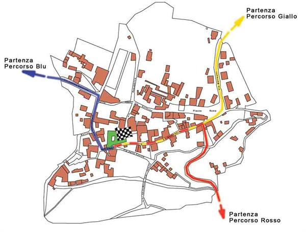 I Percorsi ciclo-podistici di Grognardo: blu, rosso, giallo e arancione