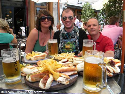Ecco il pranzo nella cerveceria 100 Montaditos!!
