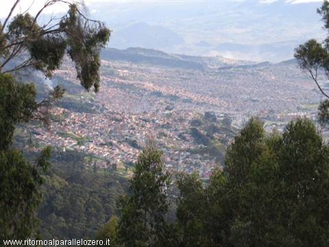 Veduta panoramica di Bogotà