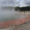 Lingua di fuoco a Wai-o-tapu NUOVA ZELANDA 