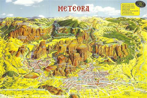 Cartina delle Meteore