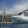 Dubrovnik: ponte nuovo e nave crociera BOSNIA E HERZEGOWINA 
