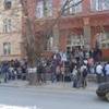 Prishtina:studenti di scuola superiore (ragazze con gonna e pantaloni) MACEDONIA OF 