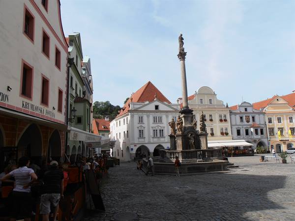 la piazza di Cesky Krumlov