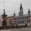 il municipio e la fontana di Ceske Budejovice REPUBBLICA CECA 
