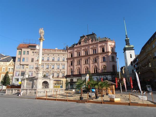 la piazza della Libertà a Brno