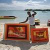 Boca chica un esempio di venditore di quadri. REPUBBLICA DOMINICANA 