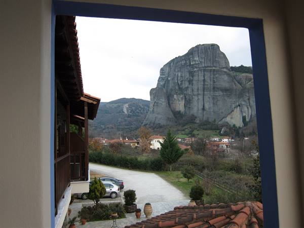 Vista Meteore dal balcone dell'albergo
