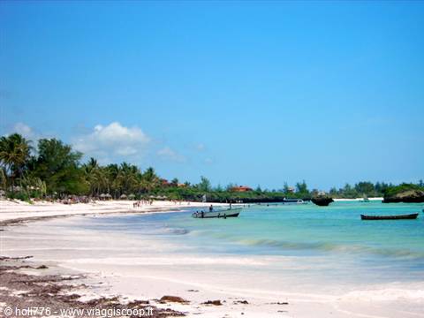 la spiaggia di Turle bay a Watamu