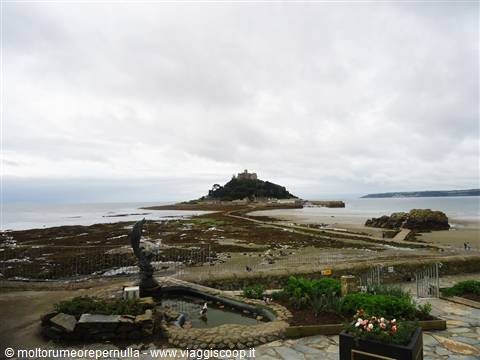 vista su st michaels mount da marazion