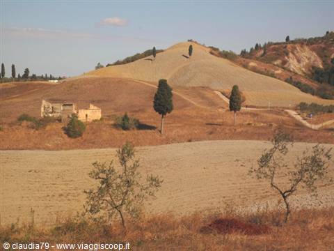 Campagna toscana a Certaldo Alto (FI) panorama di Toscana, autunno in Toscana